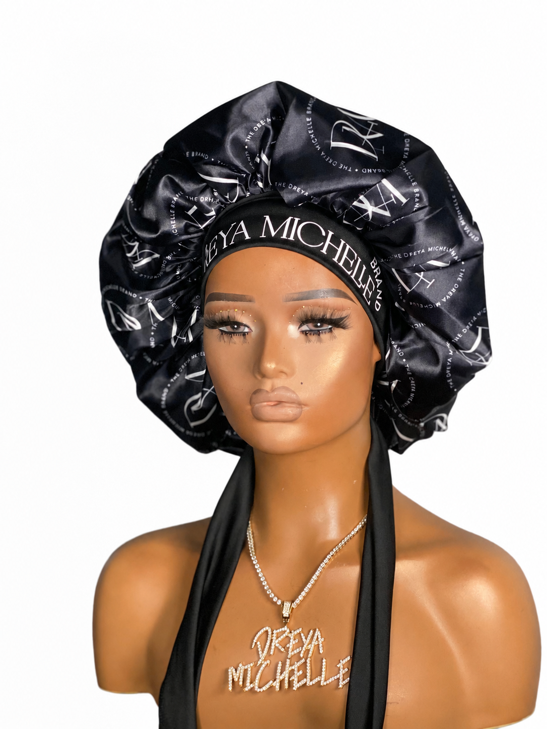 Wrap-Tie Satin Bonnet