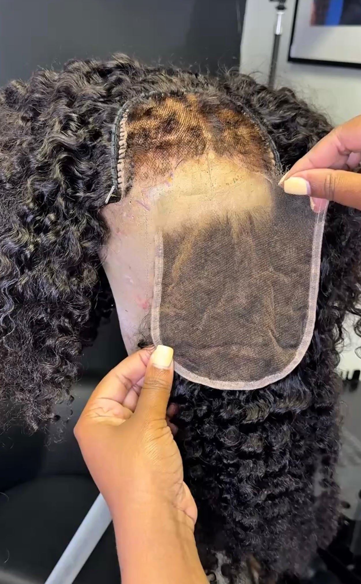Closure lace replacement