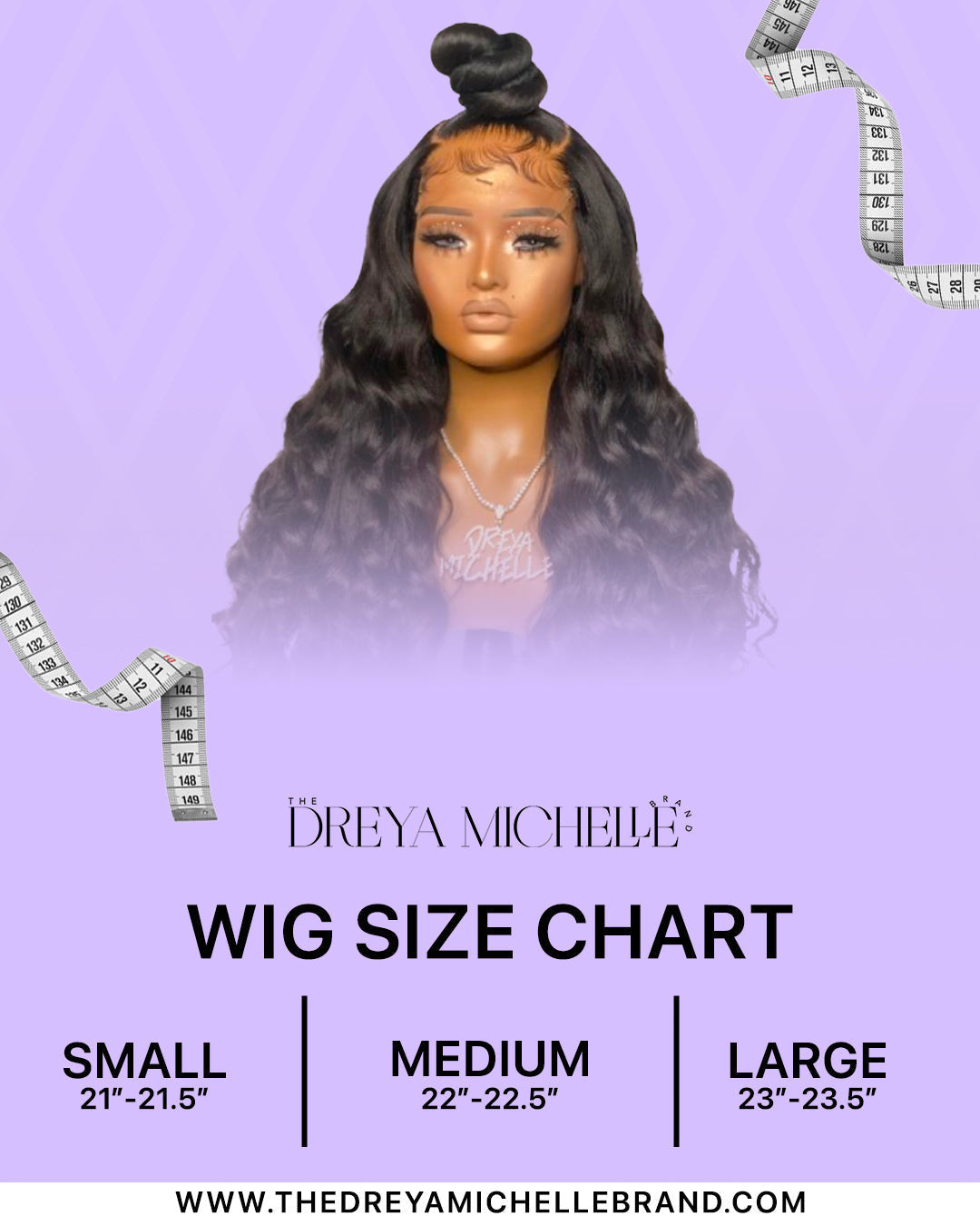 Custom wig sizing chart