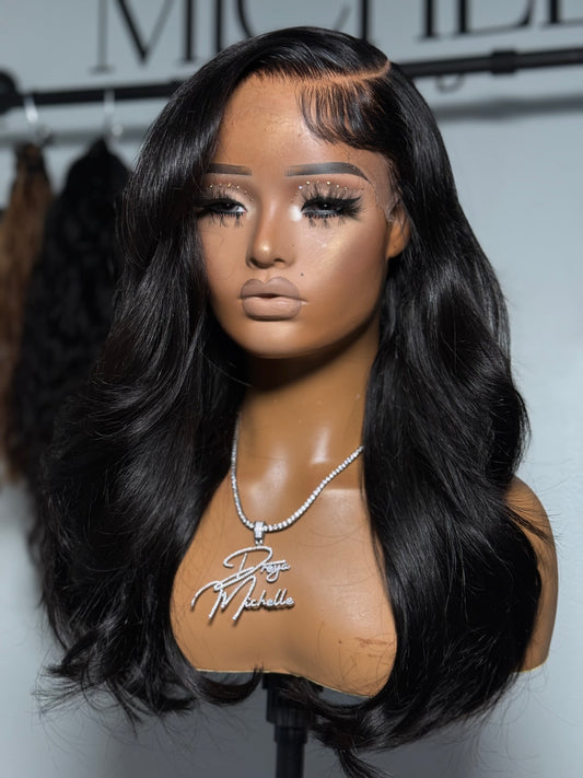 6x6 glueless closure wig baby hair side